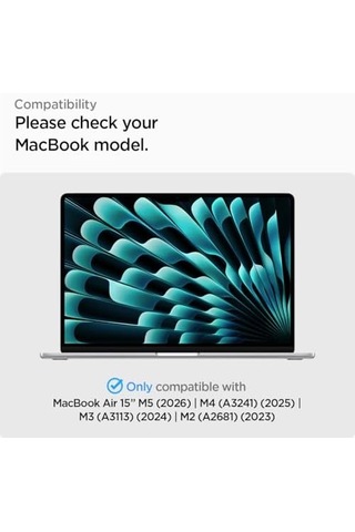 Apple Uyumlu MacBook Air 15" M5/m4/m3/m2 İle Uyumlu Cam Ekran Koruyucu Safe View Privacy Hayalet - Afl06951 T