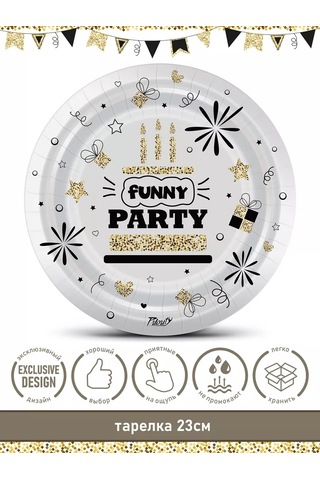 Priority. 12 Kişilik Eğlenceli Parti Tek Kullanımlık Sofra Seti 188472409 100 adet