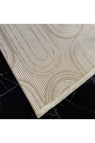 Hoom Rugs İpek 1133 Vizon Akrilik Pamuk Taban Keçeleşmeyen Halı Vizon