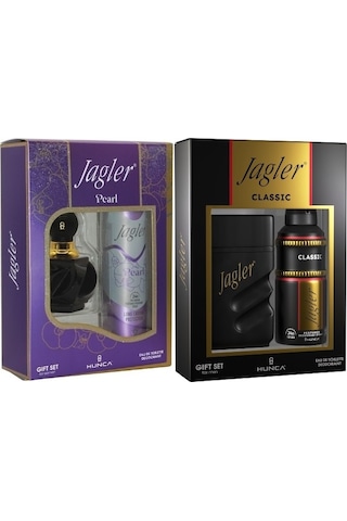Jagler Pearl Kadın Parfüm Seti 60ml + Classic Erkek Parfüm Seti 90 ML