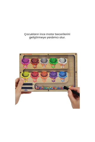 Manyetik Labirent Montessori Matematik Oyunu Harfleri Öğreniyorum Eğitici Oyuncak 25 cm
