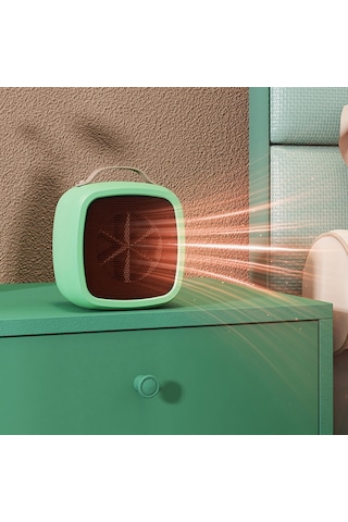 Cbtxglobal 500 W Taşınabilir Elektrikli Isıtıcı Yeşil