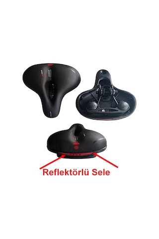 Reflektörlü Bisiklet Selesi Yumuşak Ortası Delikli Bisiklet Oturak