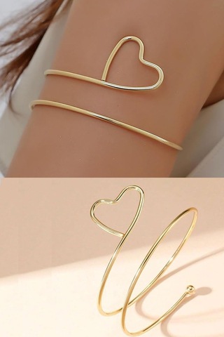 Gold Kalpli Pazu Bandı Üst Kol Bilekliği Ayarlanabilir Gold