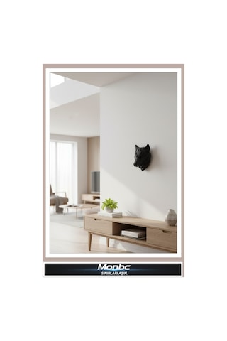 Monbc Alfa Kurt Duvar Dekoru 3d Tasarım Dekoratif Biblo, Hediyelik Ve Ev Ofis İçin Şık Aksesuar