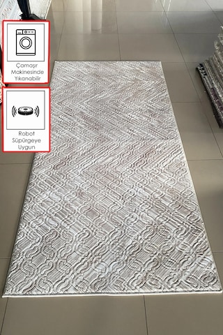 Lüle Halı Delüx Kaymaz Taban Halı Yolluk Vizon Renk, Dlx7049