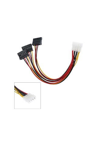 5101 Üçlü 3 Port ide Molex Sata Power Hdd 4 pin Güç Kablosu