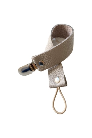 Jusso Deri Korumalı Metal Klipsli Emzik Askısı Gri