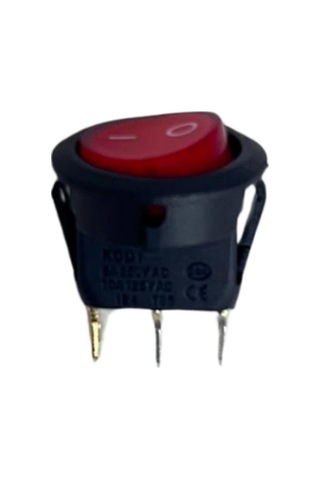 Yuvarlak On-off Işıklı Anahtar 3 Pin Switch 10 Adet