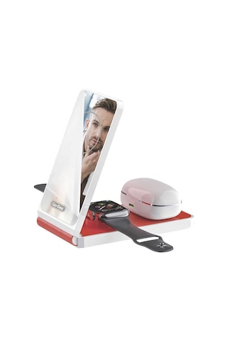 Go Des GD-WL766 Magnetik Wireless Hızlı Şarj Özellikli 4 in 1 Şarj İstasyonu 30W - ZORE-267375 Siyah