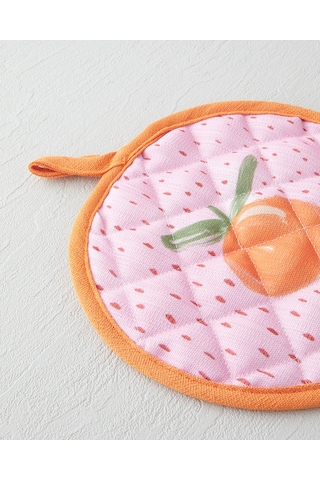 English Home Summer Orange Polyester 2'li Mutfak Seti 17x30 Cm + 20x20 Cm Kırmızı-pembe Kırmızı-pembe