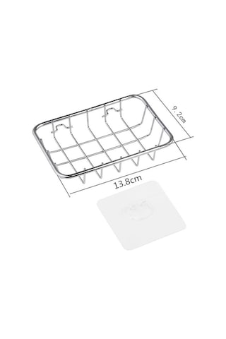 Sabunluk, Paslanmaya Dayanıklı Paslanmaz Çelik Sabunluk Tutucu, Banyoda Sabun Süngeri Scrubber İçin Ful Yapıştırıcı İle Duş Mutfak Lavabo