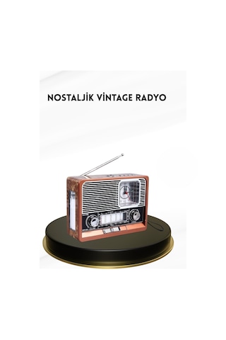 Nostaljik Radyo Şık Dekoratif Tasarım Ve Güvenli