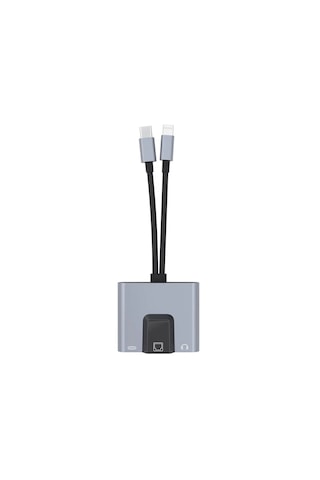 Forzacase Lightning & Type-c To Ethernet Adaptör Çevirici Fc1083