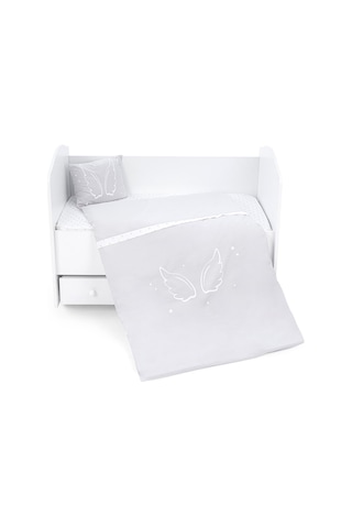 Wellgro Angel Wings 3 Parça Bebek Nevresim Takımı -gri