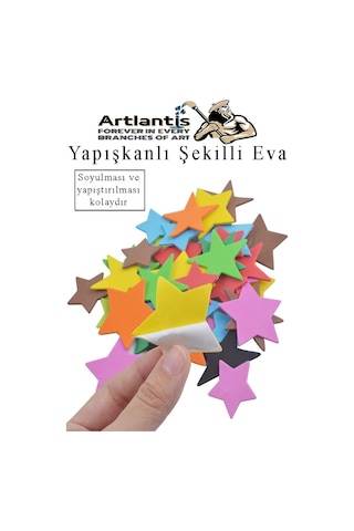 Şekilli Eva Yapışkanlı Hayvan 100 Lü 1 Paket Kendinden Yapışkanlı Eva Sticker Okul Öncesi Kreş Ana Sınıfı