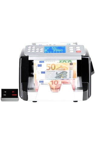 Plus Silver Multi Mix Karışık Para Sayma Makinesi Ve Sahte Yakalama - Tl Ve Euro Karışık - Usd Adet Sayım - Müşteri Ekranı