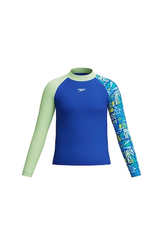 Speedo Ls Print Erkek Çocuk Güneş Koruyucu Tişört Mavi