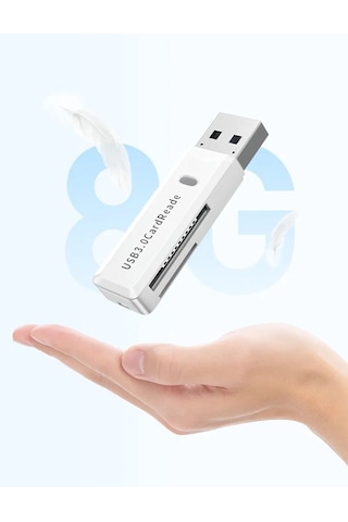 Foxyn FXN-143 TF-SD-USB 3.0 Bellek Kart Okuyucu Beyaz