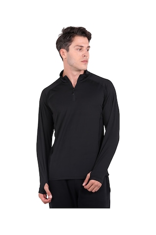 Thermoform Extreme Yarım Fermuar Sweatshirt Heat Siyah Hzt18054 R001 Siyah
