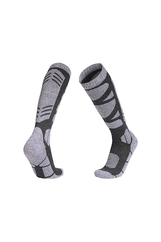 Xindoker Erkek Kayak Çorabı Xl 43-47 Numara Koyu Gri - Pamuklu, Esnek Ve Isı Sağlayan Spor Çorap Koyu Gri