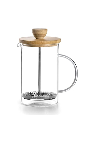 The Mia Bambu Kapaklı French Press 600 Ml Cam0328 Renkli