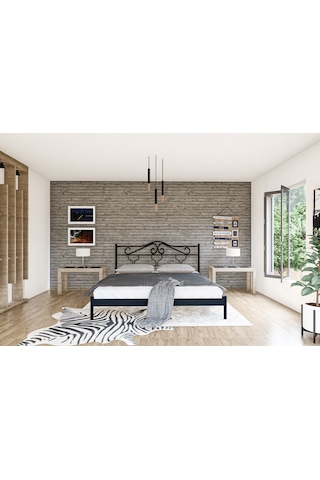 Metalia Metalia Gm 301 Gold Dublex Metal Karyola Siyah 150X200