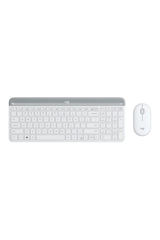 Logitech Mk470 Kablosuz Beyaz İnce İngilizce Q Klavye + Mouse Seti Optik