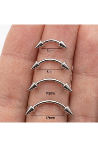 4'lü Kararmaz Çelik Labret Halka Piercing Seti Septum Tragus Helix Dudak Burun Daith Kıkırdak Küpe Gümüş
