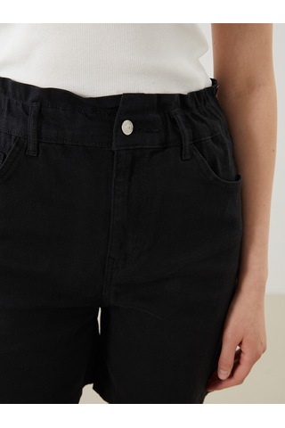 Lcwaıkıkı Classic Siyah Beli Lastikli Kadın Jean Şort