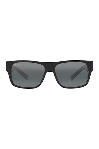 Maui Jim Mj 0873s 001 56 Unisex Kare Siyah Kemik Güneş Gözlüğü Siyah