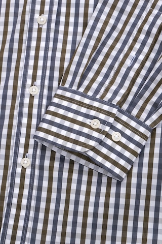 Giant Erkek Uzun Kol Kareli Gömlek - Minimalist Stil Haki