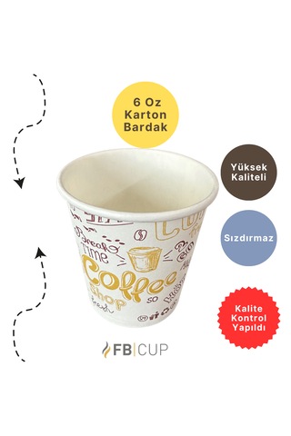 Fb Cup 6 Oz Karton Bardak 3.000 Adet Sızdırmaz
