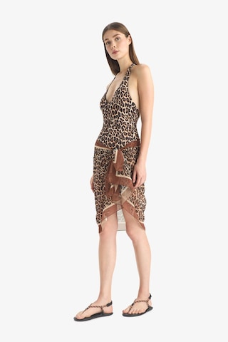 Defacto Regular Fit Leopar Desenli Şifon Pareo-fall İn Love E8218ax25hsbn563 Kahve Kahverengi