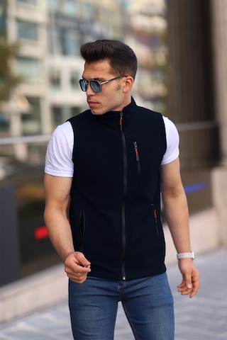 Kozik Kolsuz 3 Çepli Erkek Günlük Polar Yelek - Lacivert