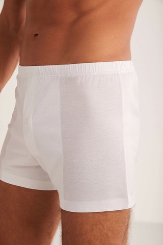Kom Elite %100 Merserize Short Boxer Beyaz