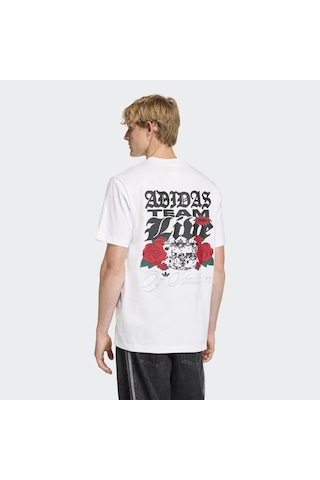 Adidas Gfx Roses Erkek Beyaz Tişört Kd0481 Beyaz