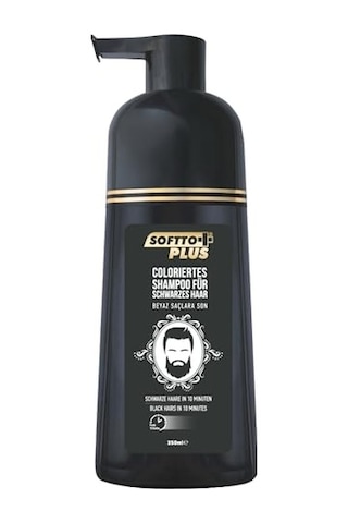 Softto Plus Black Haır Shampoo Siyahlaştırıcı Şampuan 350ml Beyaz