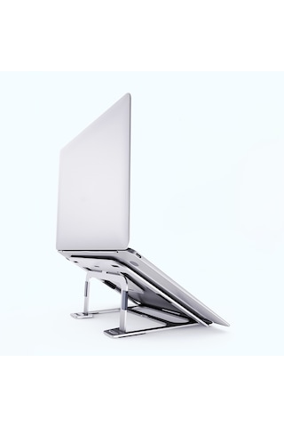 Cbtx Boneruy Br035 P3 Ayarlanabilir Dizüstü Bilgisayar Sehpası Katlanır Dizüstü Braketi Kaldırma Soğutma Tutucu Koyu Gri