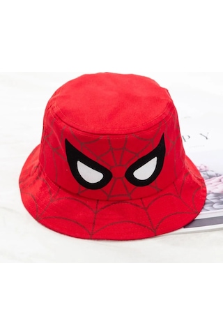 Shopiolog Çocuk Şapka Erkek Örümcek Adam Balıkçı Kova Şapka Spiderman