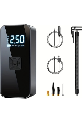 Xuweiwei Araba Hava Şişirme Cihazı Kablosuz Çift Kullanım Taşınabilir Çok Fonksiyonlu Elektrikli Hava Pompası Araba Ve Motosiklet Lastikleri İçin