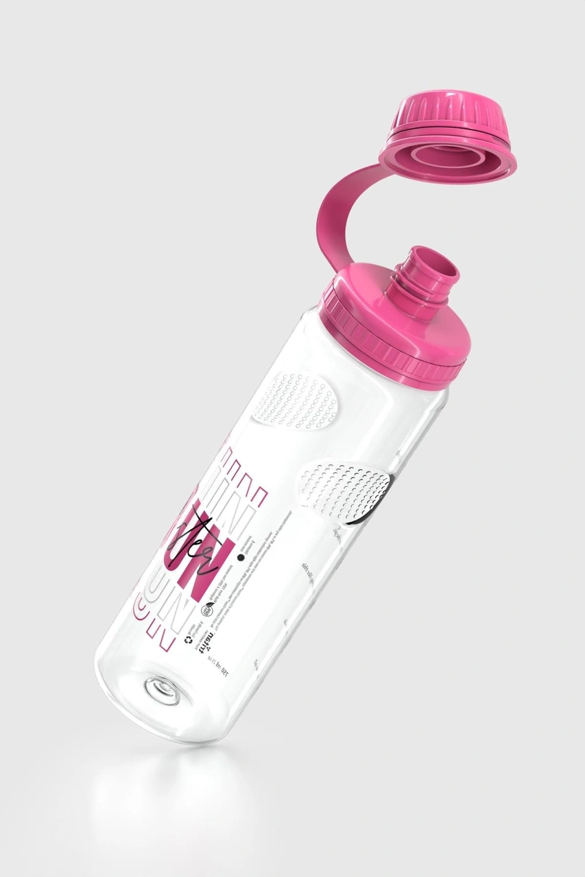 Renga Ege Yazı Desenli 750 Ml Tritan Matara 912067 Fuşya Fuşya