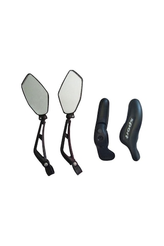 Bisiklet Ayna Takım Ve Barend Set Halinde Siyah