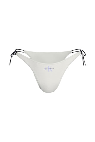 Calvin Klein Kadın Yandan Bağlamalı Logo Detaylı Beyaz Bikini Altı-13583 Beyaz