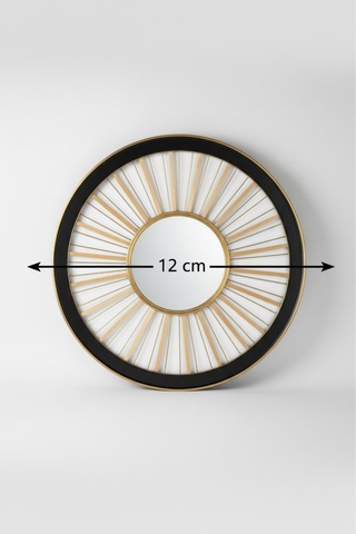 6 Kişilik Çizgili Çisem Desen Yaldızlı Çay Tabağı 12cm Beyaz