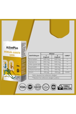 Activeplus Bromelaın-quercetın 30 Kapsül