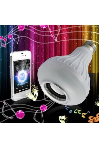 Forland Bluetooth Hoparlör Akıllı Led Ampul 12 Renkli Kumandalı