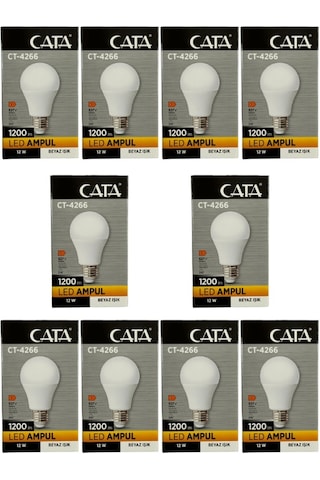 Cata Ct-4266 12w 6400k Beyaz Işık E27 Duylu Led Ampul 10 Adet