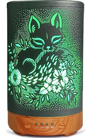 200 Ml Oda Hava Nemlendiricisi Rgb Işık Gece Lambalı Desenli Zaman Ayarlı Kumandalı Nemlendirici