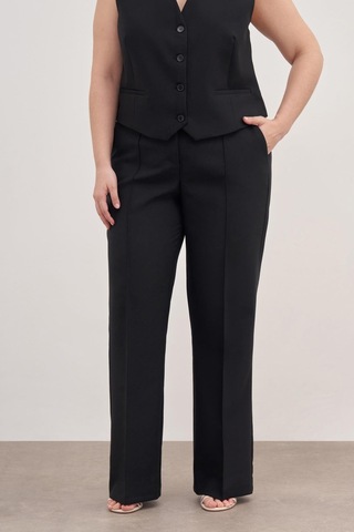 Düz Kesim Klasik Pantolon-1773-siyah Siyah